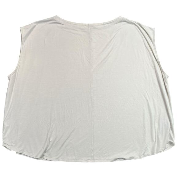 Eileen Fisher Light Gray Sleeveless Boxy Tank Top Minimalist Tencel Blend - XL - Picture 3 of 8